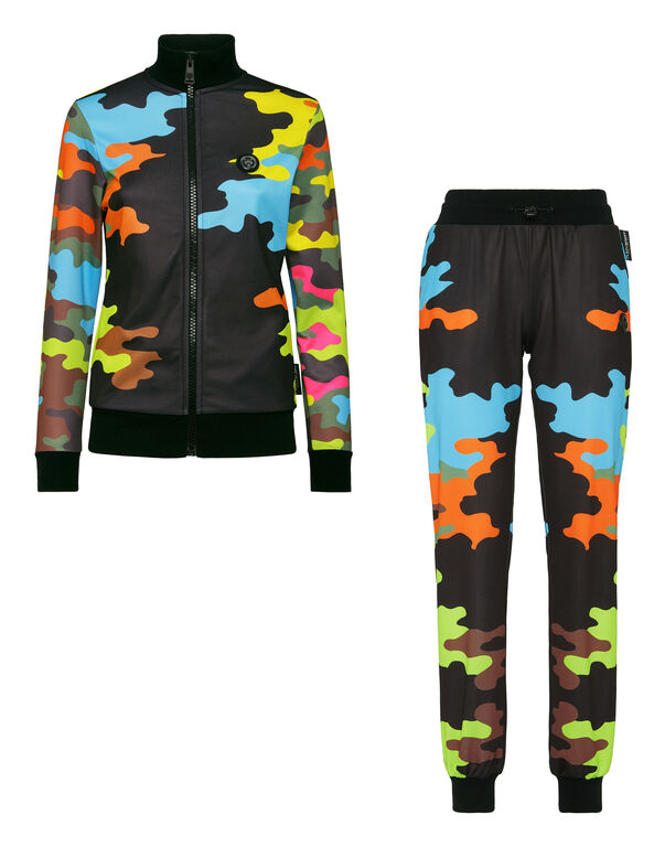 Triacetate Jogging Tracksuit: Top/Trousers Camouflage Camouflage