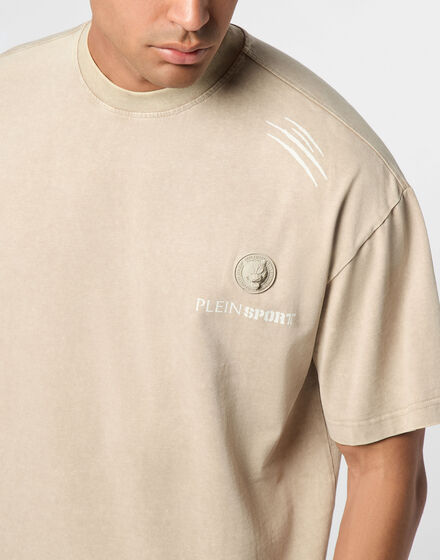 Cotton Round Neck T-Shirt Cold Dye