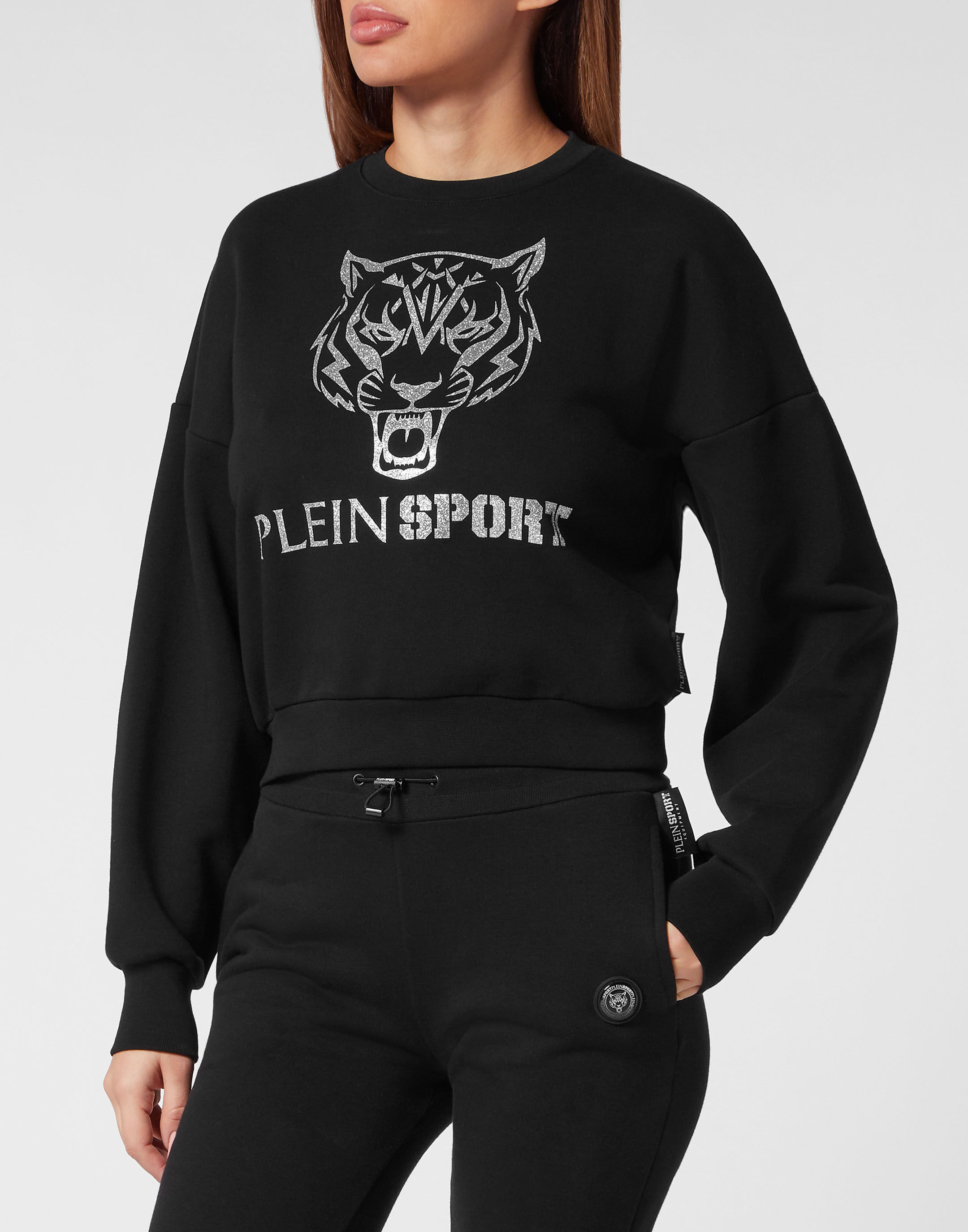 Cropped Hoodie Sweatjacket Tiger Philipp Plein Sport