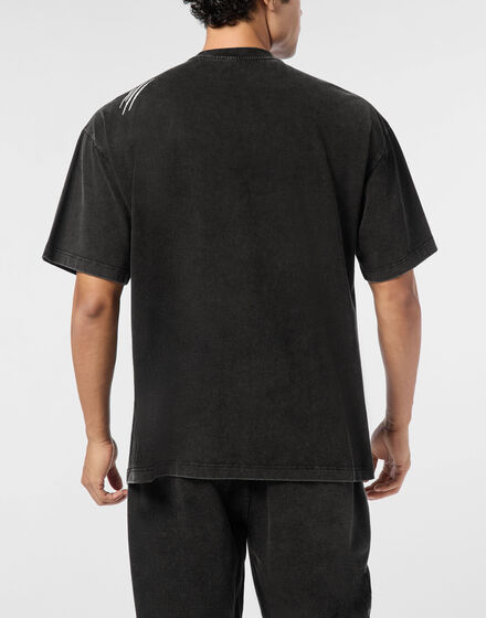 Cotton Round Neck T-Shirt Cold Dye