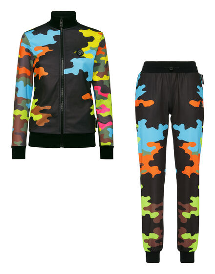 Triacetate Jogging Tracksuit: Top/Trousers Camouflage Camouflage