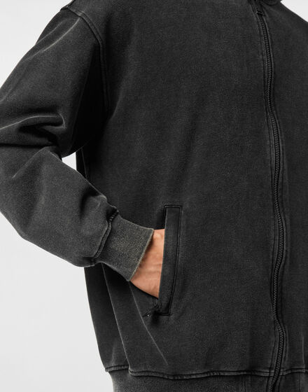 Hoodie Sweatjacket Cold Dye